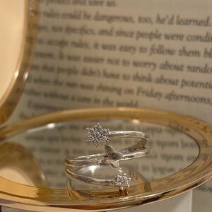 triple layer butterfly ring 🦋